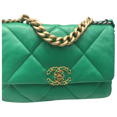 chanel green handbag